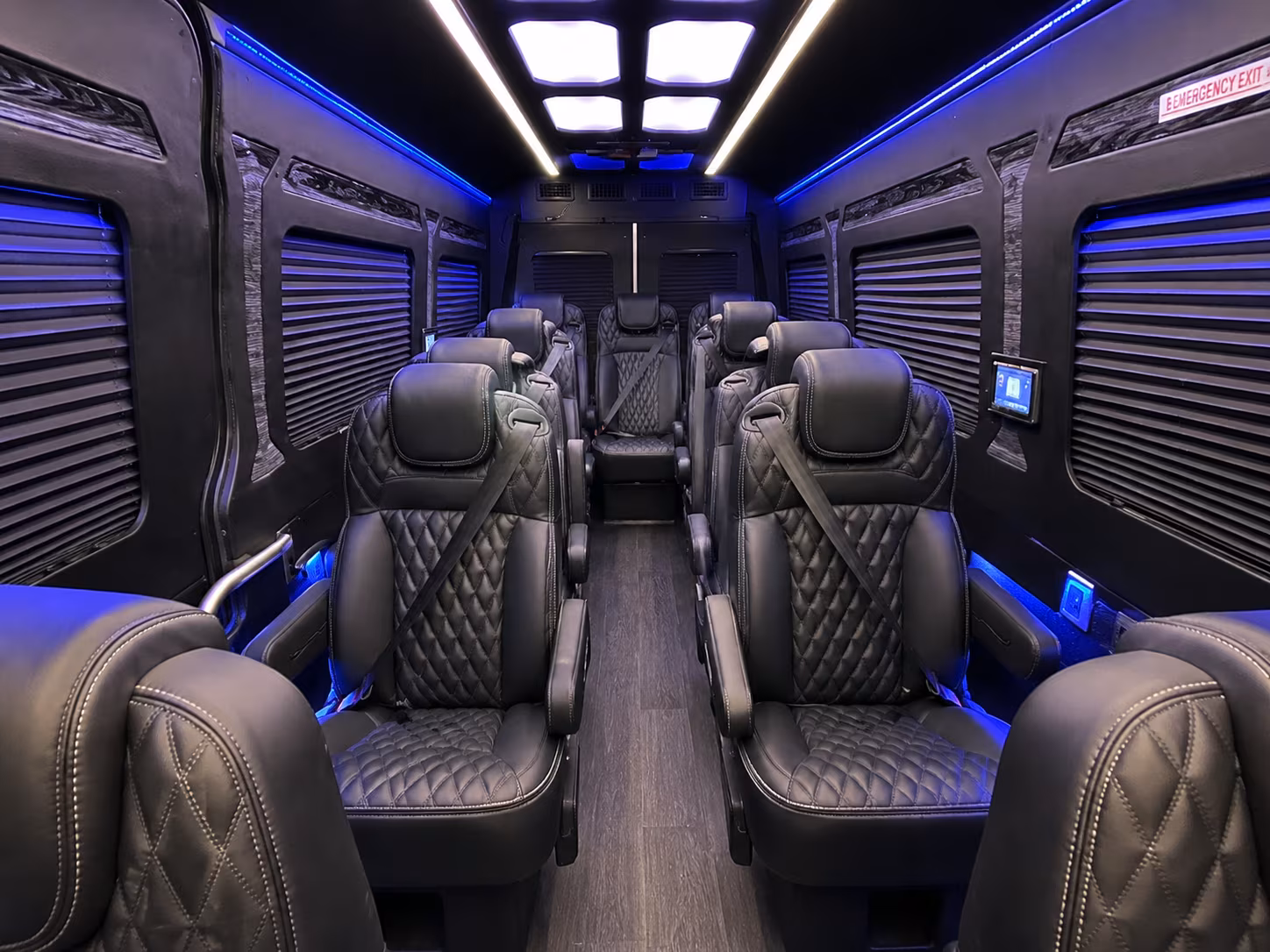 rialto corporate event transportation onboard seating